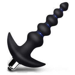 Vibração Anal Beads Silicone Flexível 16 Modos de Vibração