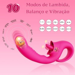 Parker Estimulador de clitóris para mulheres com 10 modos de lambida e vibração